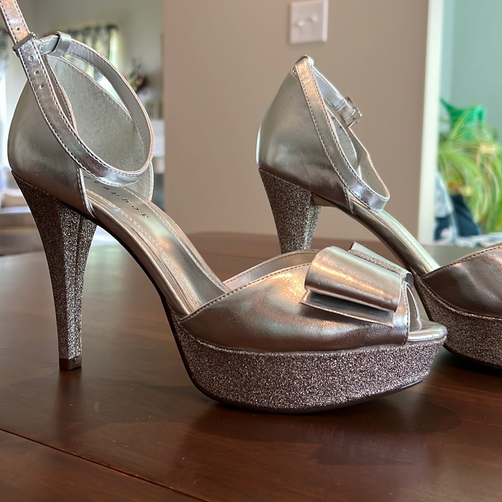 Women’s Silver Platform High Heels